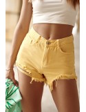 Yellow denim shorts 6300 - Online store - Boutique